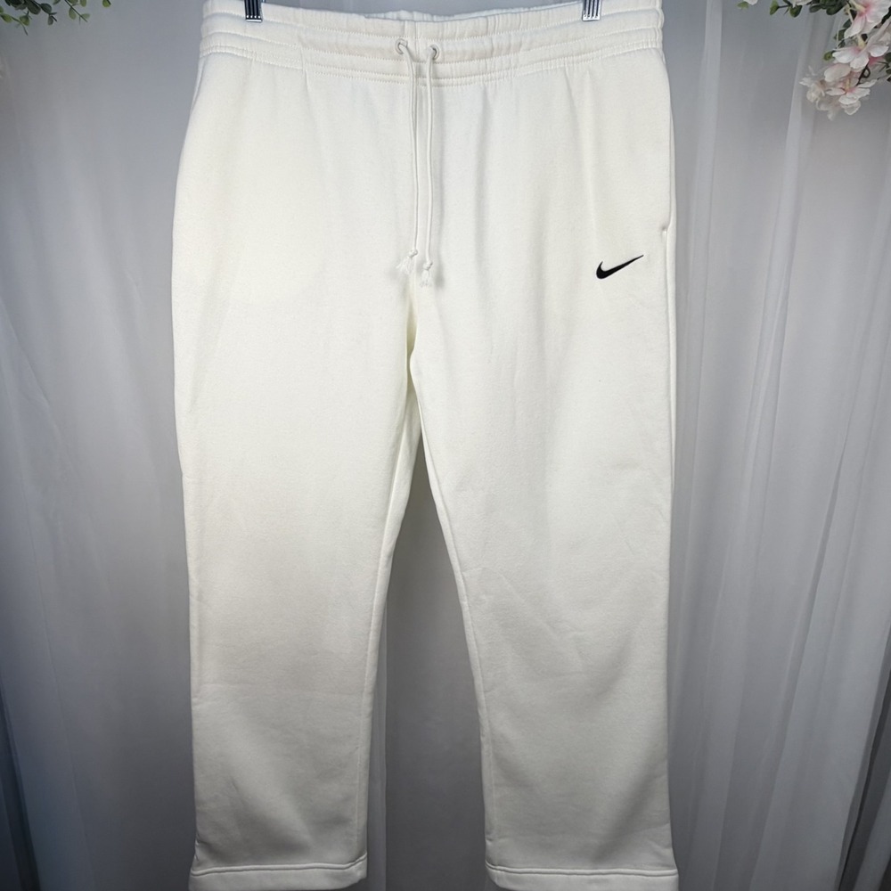 Nike Women's XL Sportswear Phoenix White Standard Fit Mid Rise Sweatpants BNWT